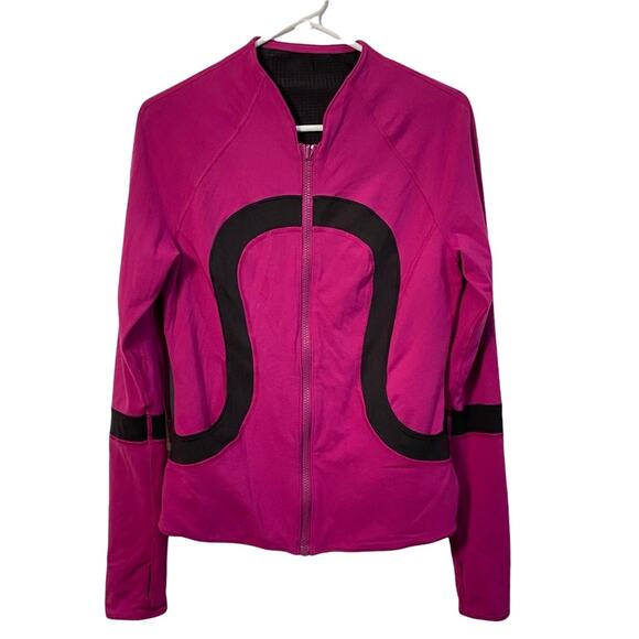 Lululemon Scuba Jacket SIZE 6 Find Your Bliss REVERSIBLE Full Zip Barbie Pink - Picture 6 of 6